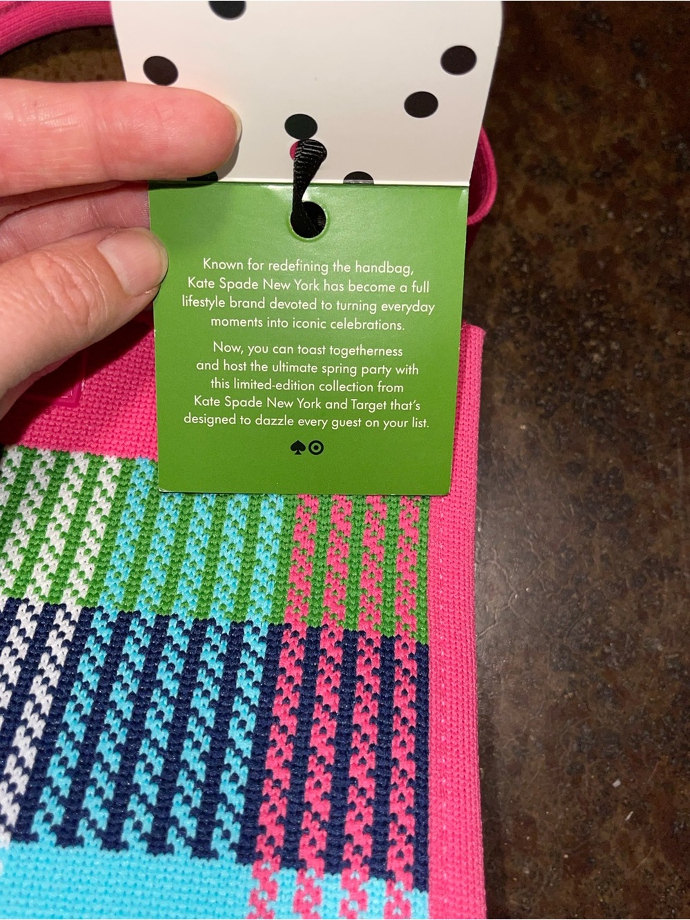 Kate Spade Pink Multi-Color Woven Mini Tote - Picture 11 of 11